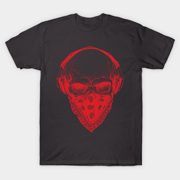 BANDANA AND SKULL T-Shirt by WUPHYSICAL